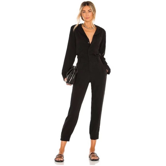 LBLC The Label Juliette Jumpsuit Black Long Sleeve - Picture 1 of 4
